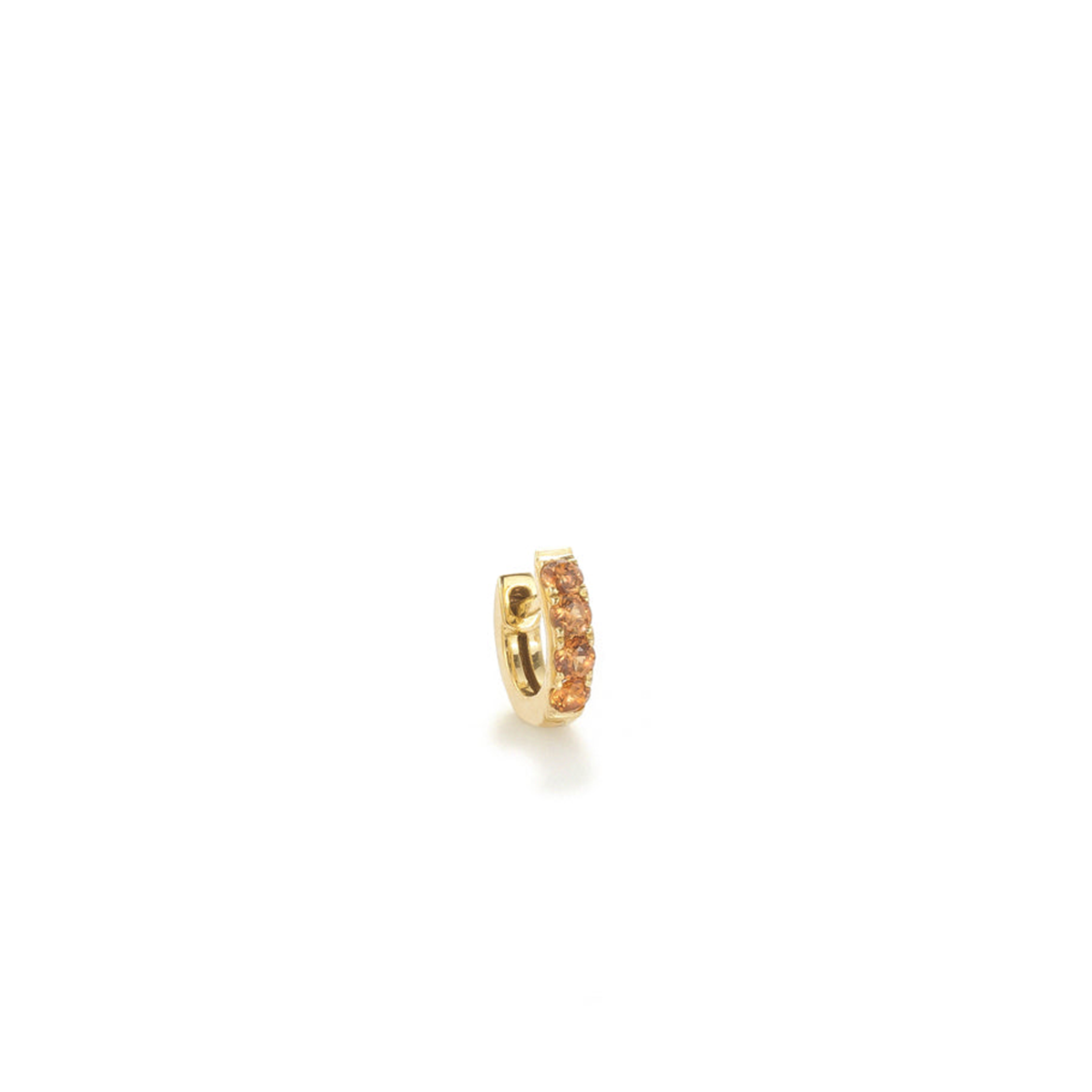 Single Orb Hoop Orange Sapphire Mini
