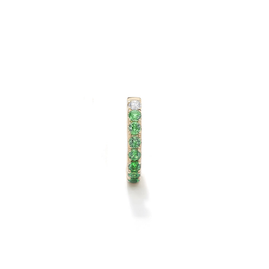 Single Orb Hoop Tsavorite Large