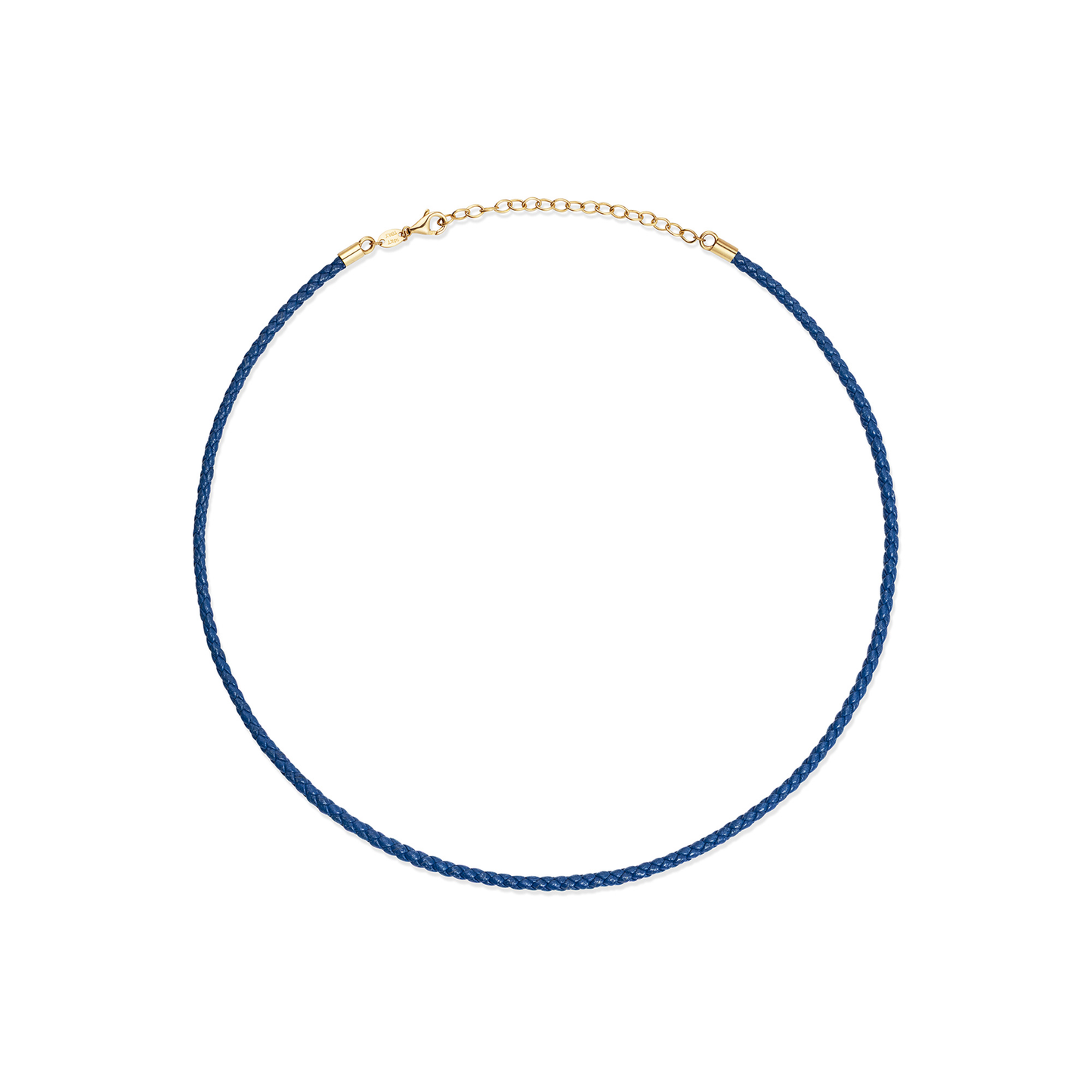 Leather Cord Necklace Blue