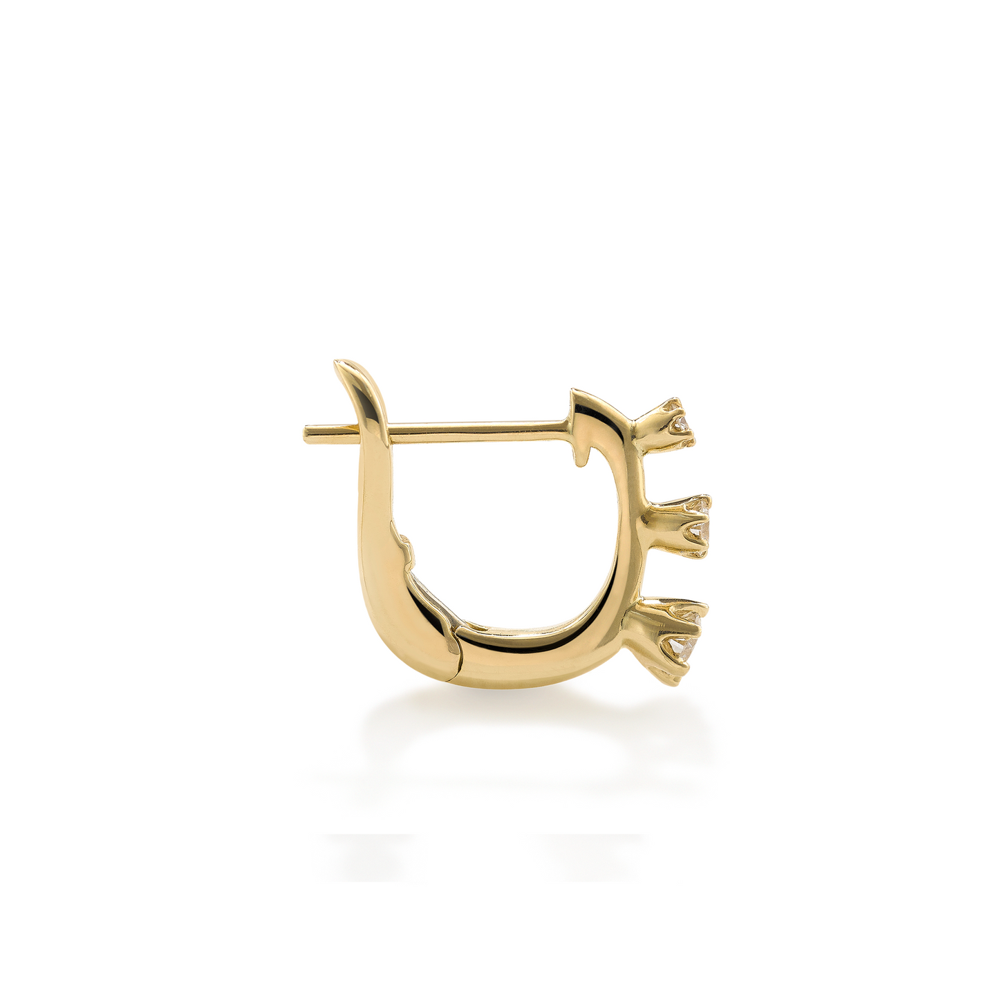 Daystar Midi Hoop Diamond Earrings