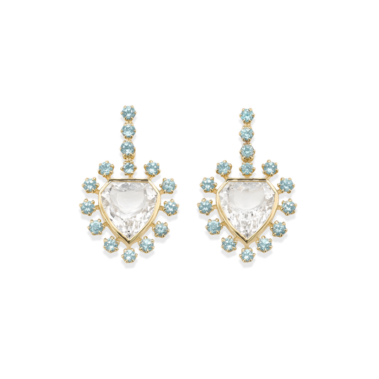 Mini Daystar Rock Crystal Earrings