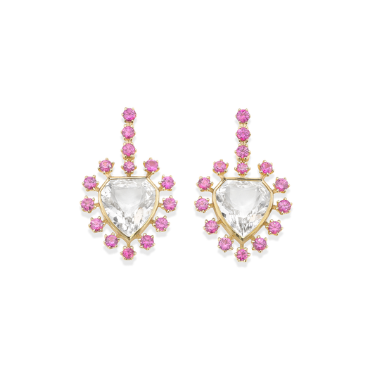 Mini Daystar Rock Crystal Earrings