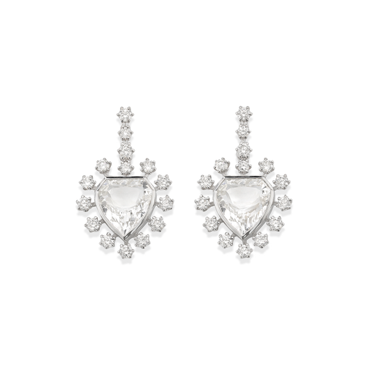 Mini Daystar Rock Crystal Earrings