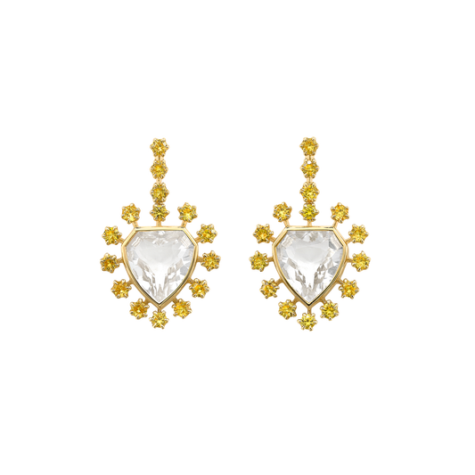 Mini Daystar Rock Crystal Earrings