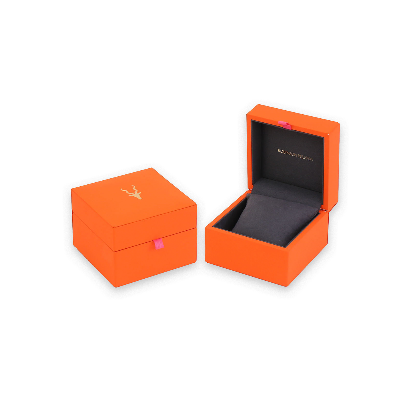 Medium Pink and Orange Eye Love U Ring