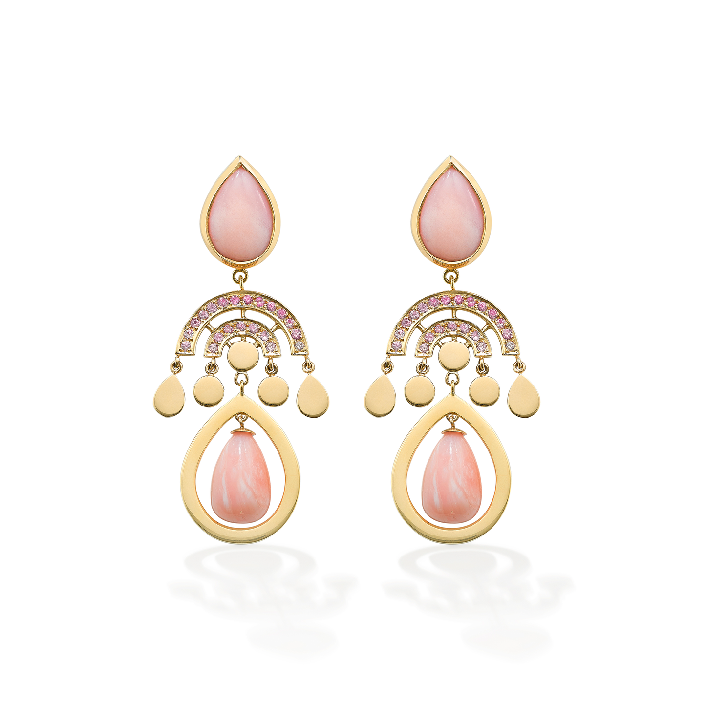Siren Earrings Pink Opal