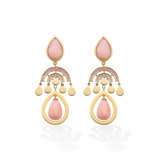 Siren Earrings Pink Opal