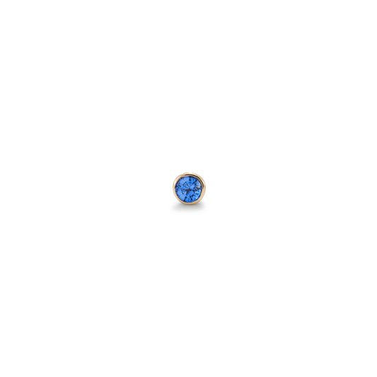 Strobe stud earring - Blue Sapphire