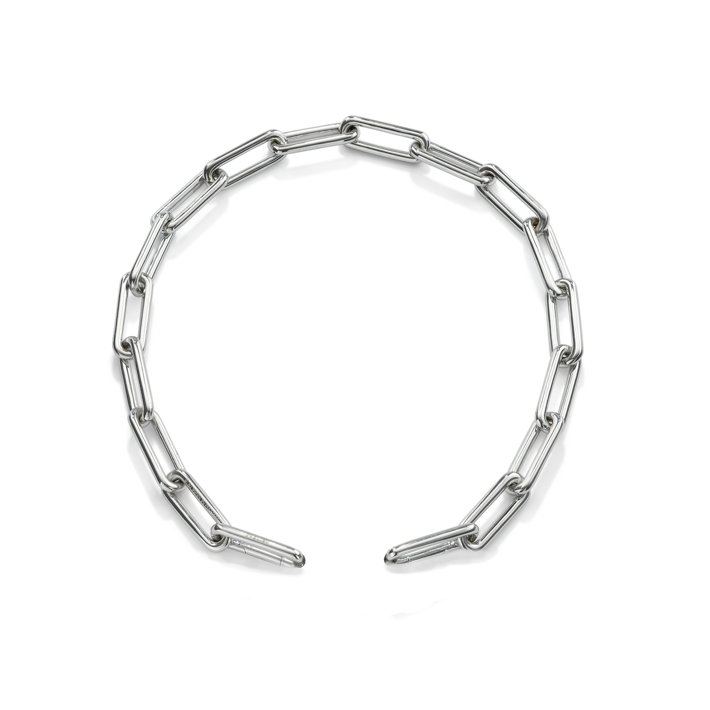 Long White Gold Identity Necklace