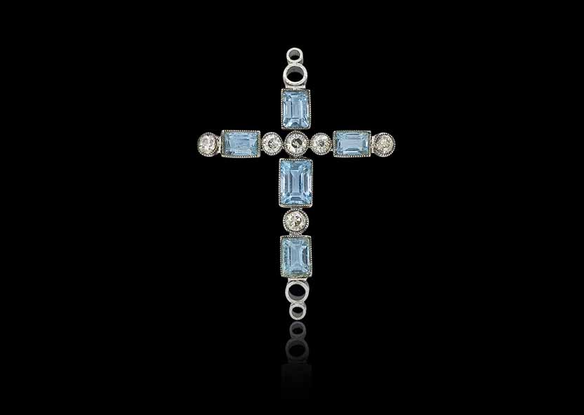 Aquamarine cross
